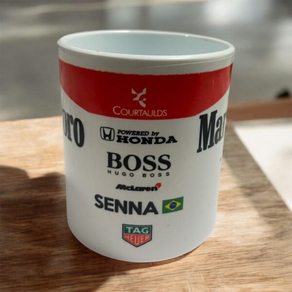 TAZA DE PLASTICO ayrton senna honda F1 - Image 2